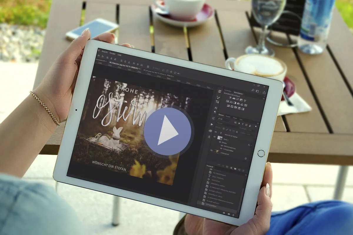 Photoshop-Tutorial: So verwendest du die Bilder mit Ostereiern für deine Ostergrüße