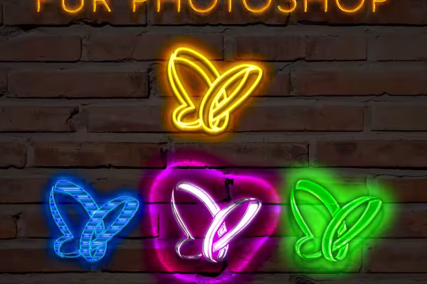 Estilos de neón para Photoshop