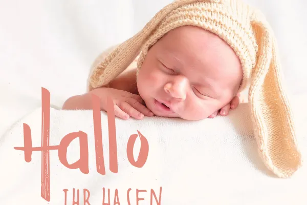 Baby, Handlettering Pasen met paasgroet