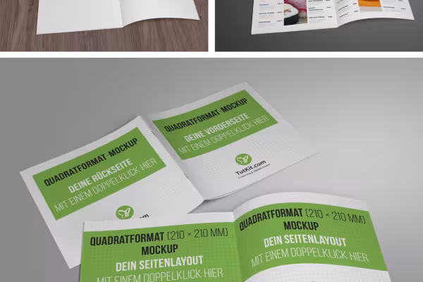 Mockup for square brochures