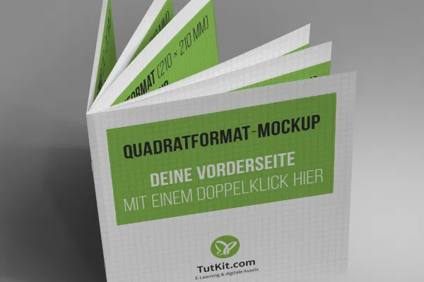 Mockup für quadratische Broschüren