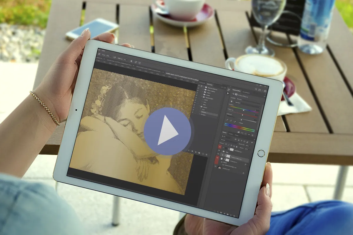 Video-Anleitung zur Photoshop-Aktion "Gravur"