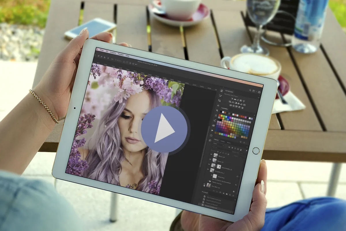 Video-Anleitung: Bilder mit Kirschblüten und Flieder als Overlays verwenden