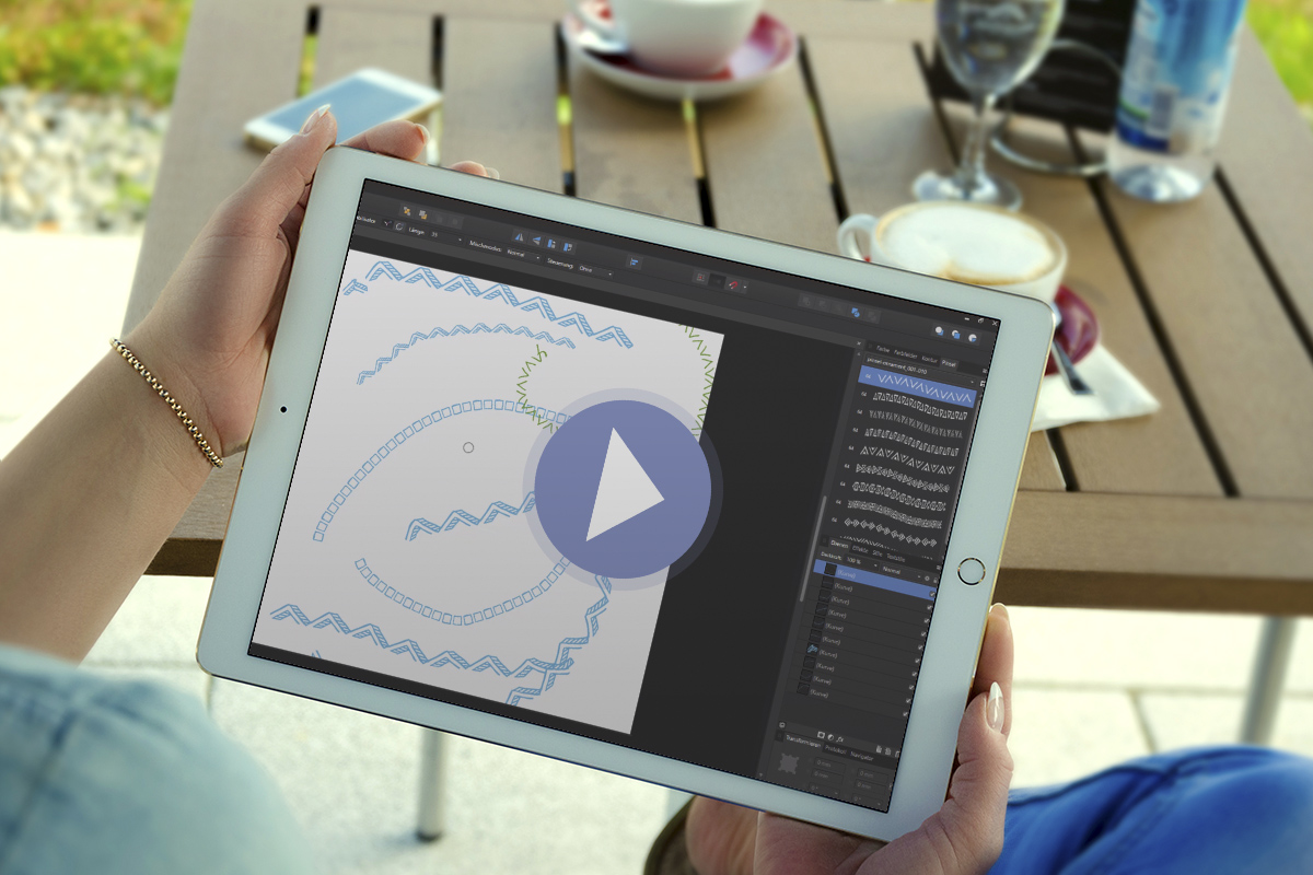 Video-guide for Affinity Designer brushes med ornamentationer