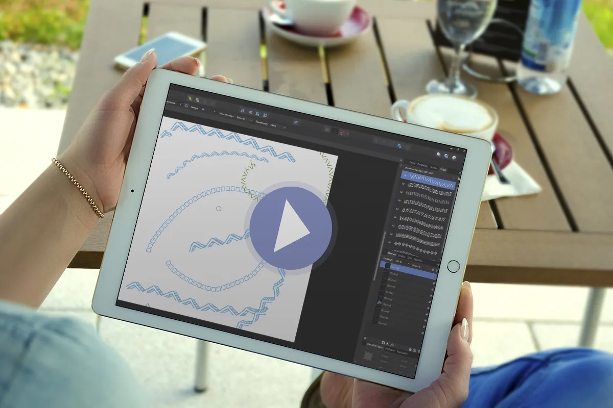 Video-Anleitung für die Affinity Designer-Brushes mit Ornamenten