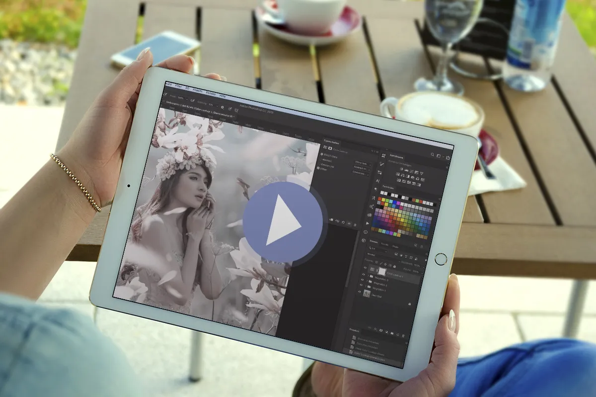 Video tutorial: Using images with magnolias, daisies and lilacs as overlays