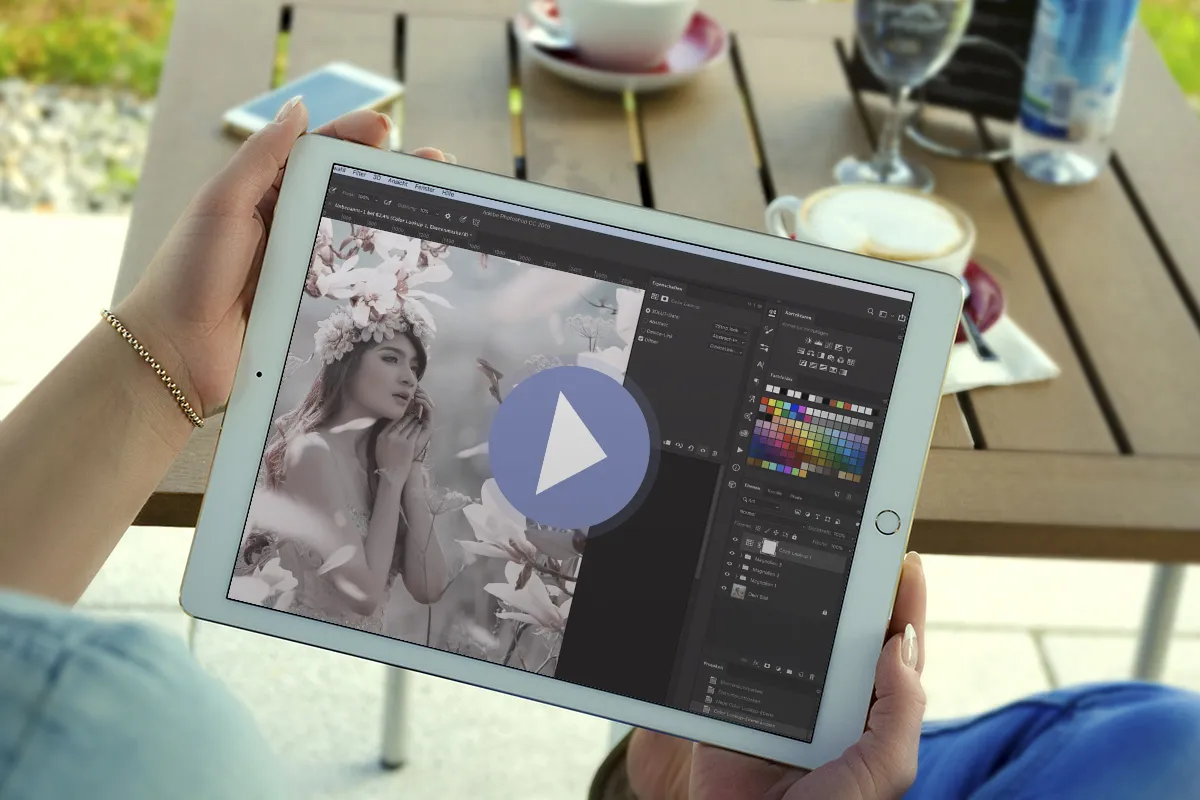 Video-Anleitung: Bilder mit Magnolien, Margeriten und Flieder als Overlays verwenden