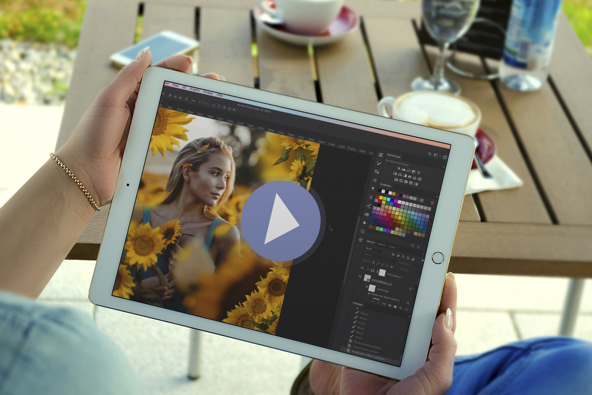 Videohandleiding: Zo voeg je de afbeeldingen met zonnebloemen en madeliefjes toe aan je foto's.