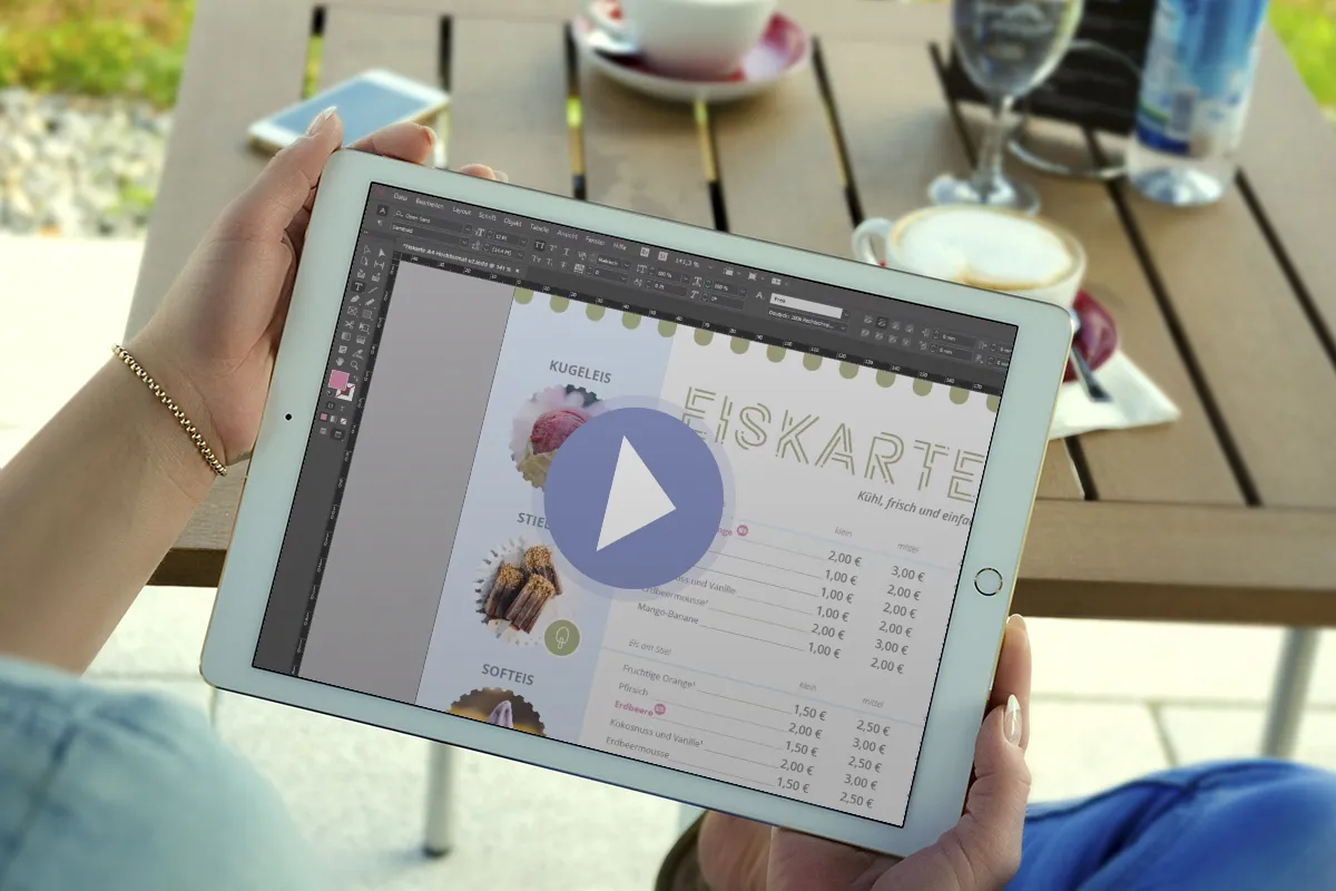 Videon ohje: Mukauta jäätikkökorttipohjat InDesignissa