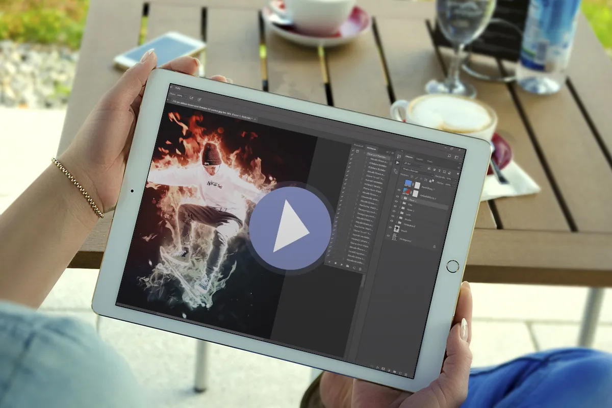 Panduan video untuk aksi Photoshop "Api Bernyala