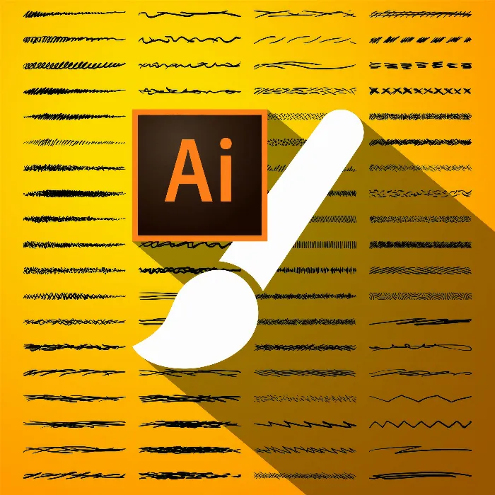 100 Adobe Illustrator-Pinsel für skizzenartige Strichzeichnungen in Vektorqualität