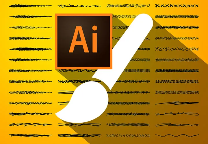 100 Adobe Illustrator brushes for sketch-like line drawings in vector quality