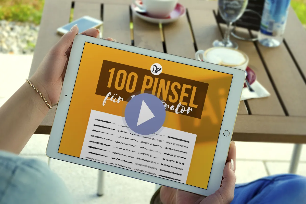 Video-Anleitung zur Anwendung der Adobe Illustrator-Pinsel für skizzenartige Vektorgrafiken