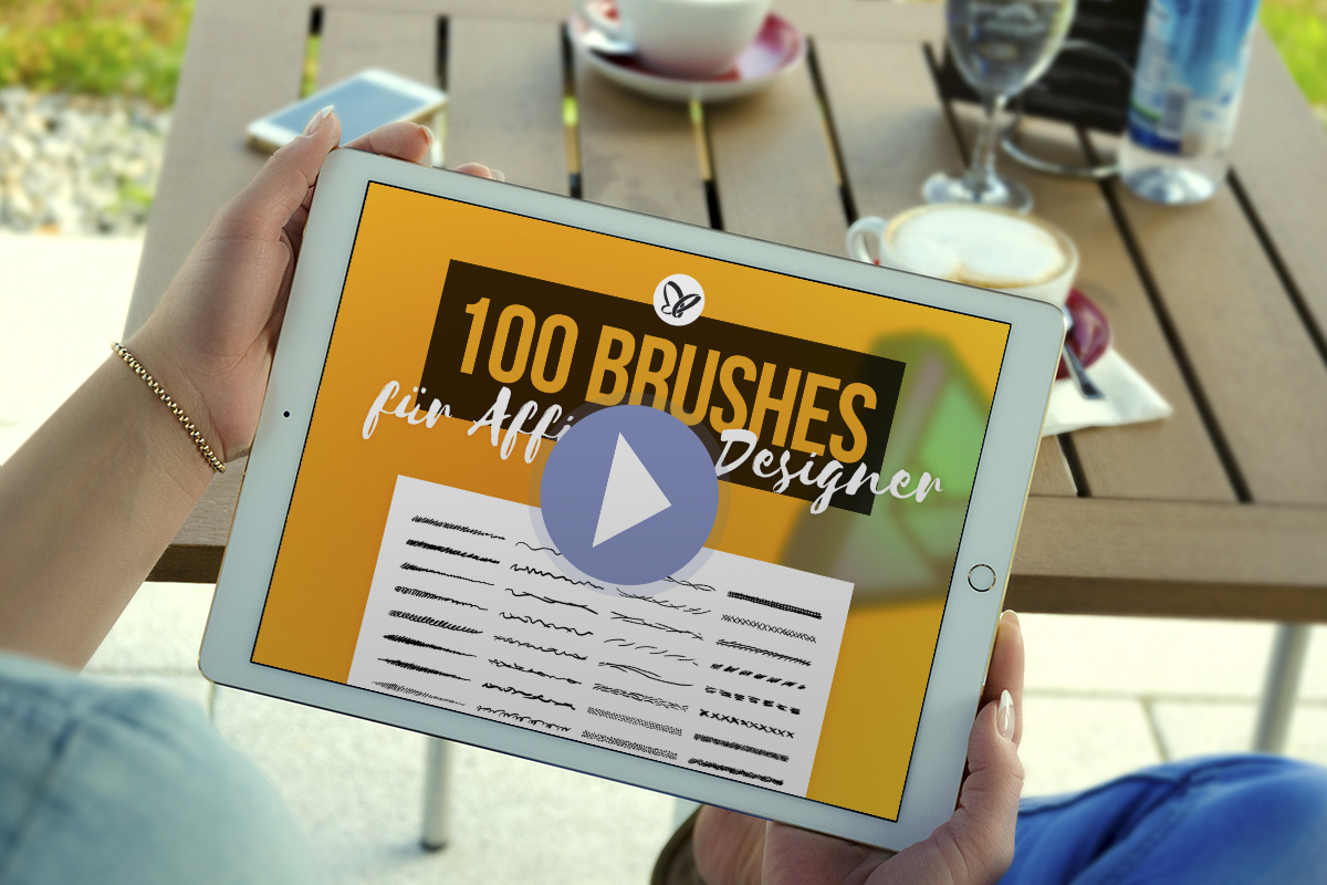 Video-guide til brug af Affinity Designer pensler til vektorgrafik i skitse-look