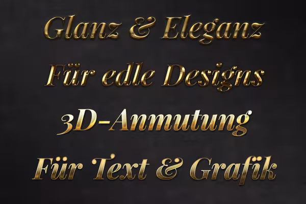 Photoshop styles for metal effects, gold
