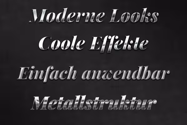 Photoshop styles for metal effects, silver