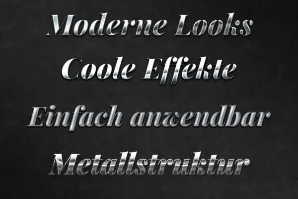 Photoshop Stile für Metall-Effekte, Silber