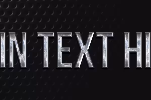 Photoshop styles for metal effects, lettering
