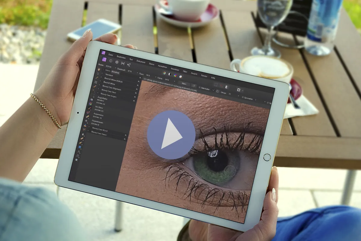Videojuhend Retusche makrode kasutamiseks Affinity Photos