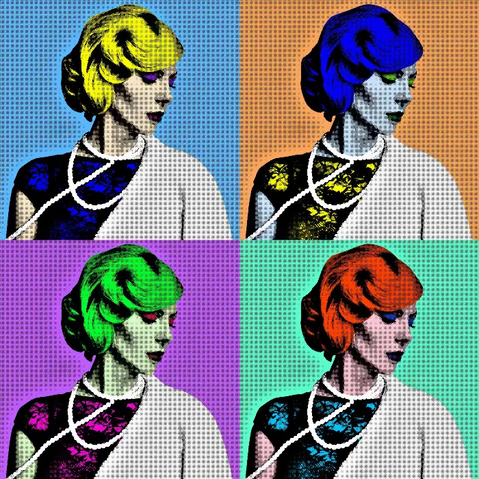 Photoshop-aksjonen "Pop Art": Utseende og animasjon