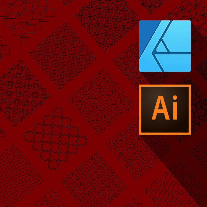 Geometrische Muster als Vektoren für Illustrator und Affinity Designer