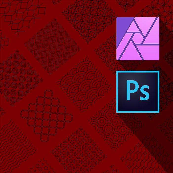 Photoshop ve Affinity Photo için geometrik desenler