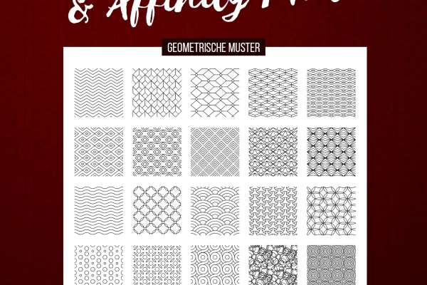 Preview of the 30 patterns for Photoshop and Affinity Photo
