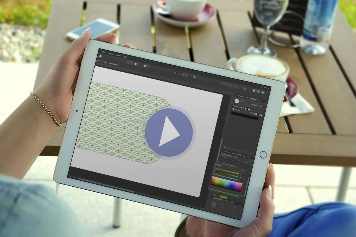 Affinity Photo instructions for using the geometric patterns
