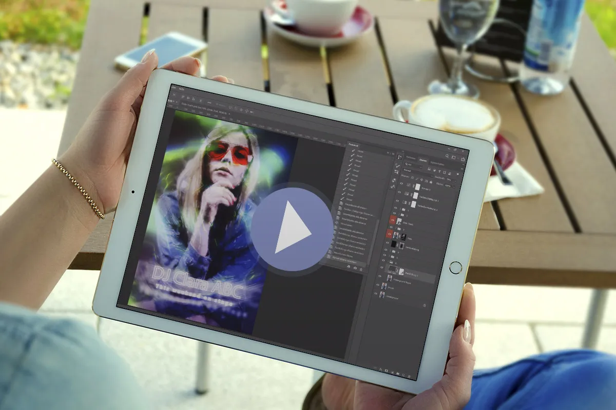 Video-Anleitung: So erzeugst du mit der Photoshop-Aktion ein -Neonglühen-