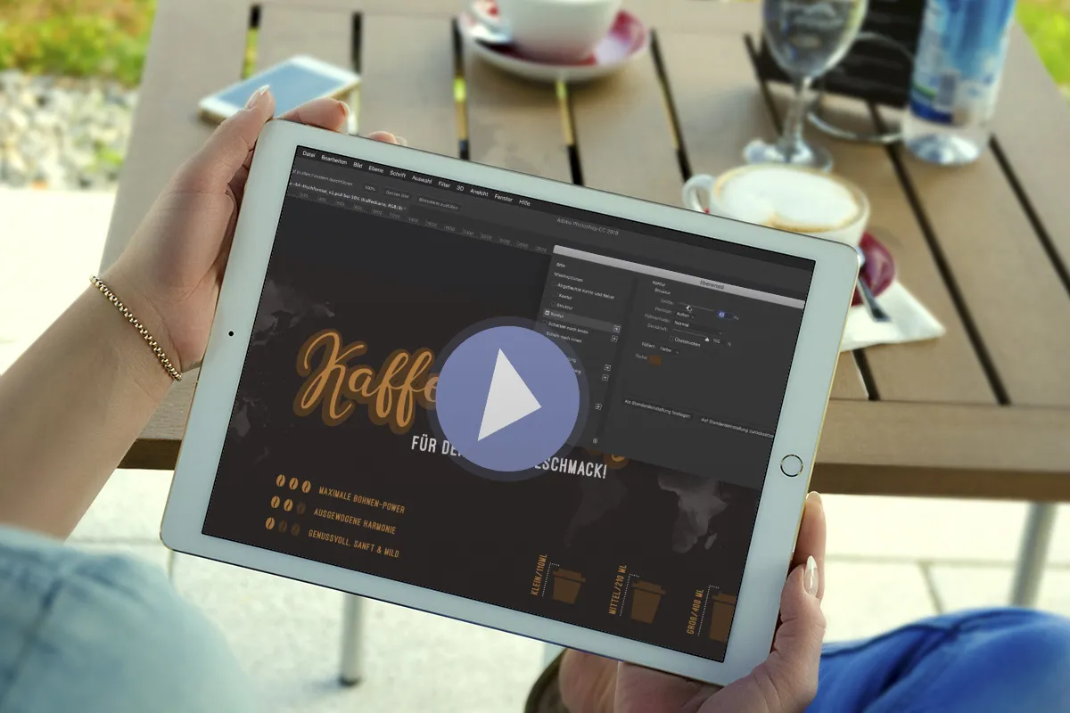 Vidéo tutoriel : Modifier des modèles de cartes de café dans Adobe Photoshop