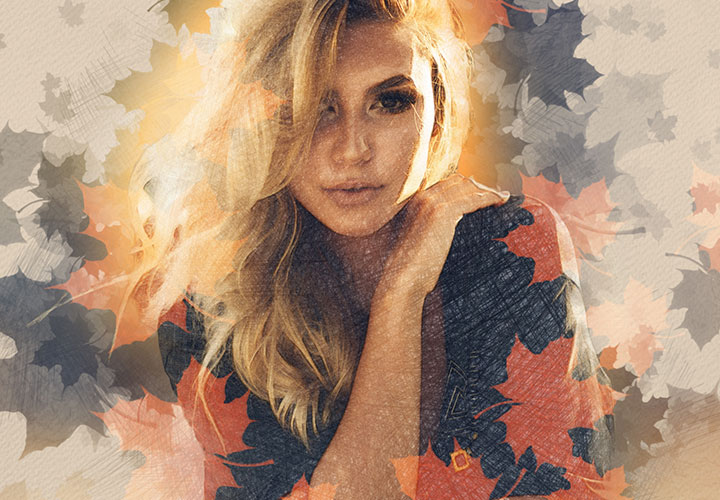 Photoshop-Aktion „Bunter Herbst“: deine Fotos als pastellgetünchte Zeichnungen