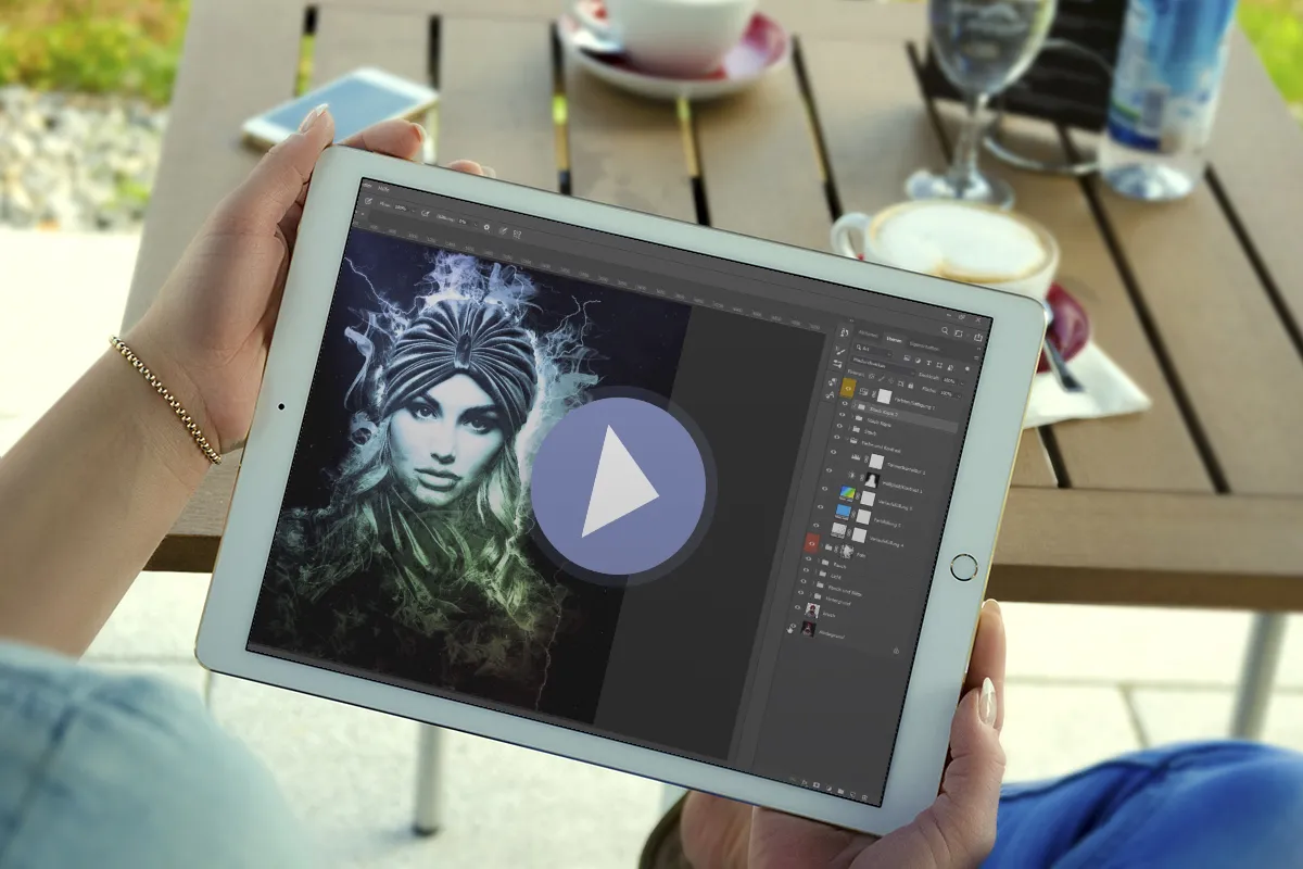 Video-Anleitung: Sorge mit der Photoshop-Aktion "Rauch und Blitze" für Hochspannung