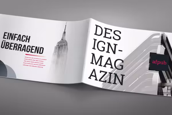 Voor- en achterkant, gemaakt met Affinity Publisher als voorbeeld voor de tutorial.