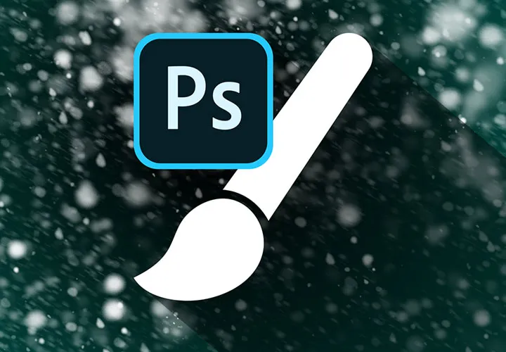 50 Photoshop brushes for snowflakes and rain