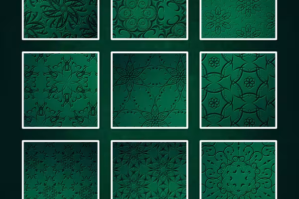 Gröna bakgrundsbilder med ornament