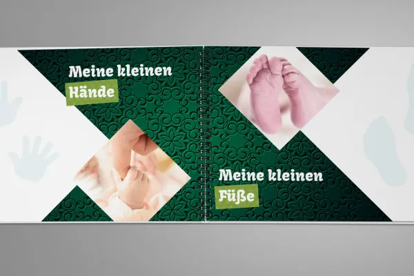 Photo album in which the green background images were used for the background.