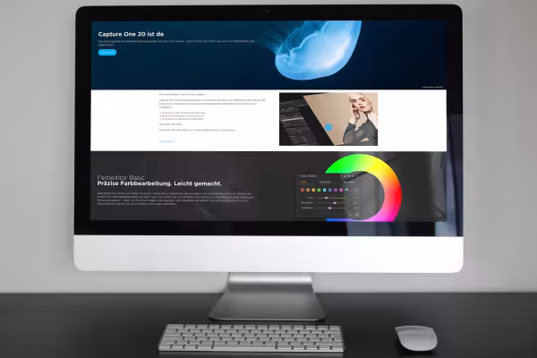 Scherm met een schermafbeelding van Capture One Pro.