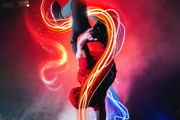 Dancers, the light trails were incorporated with the help of the Light Trails