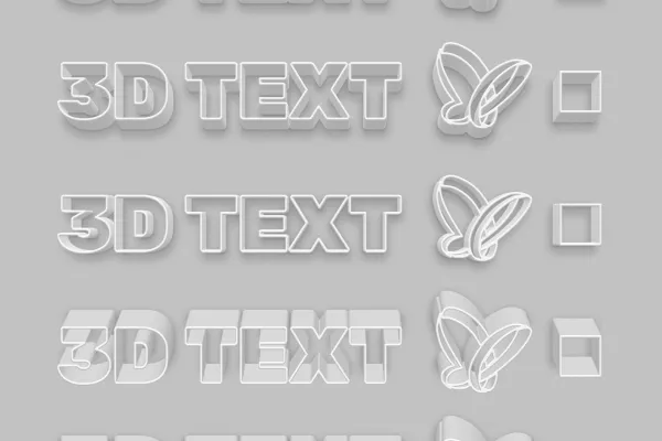Photoshop-3D-Effekte: Texte, deren Konturen dreidimensional dargestellt werden