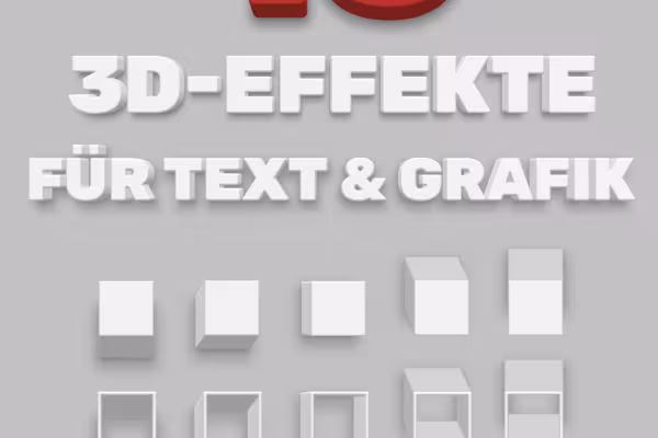 15 3D-efektiä grafiikoille ja teksteille Photoshopissa, jotka luodaan Smart-objektien pohjalta.