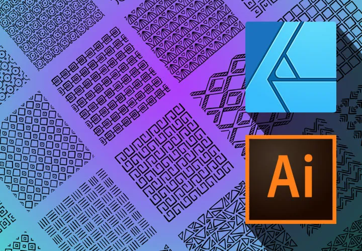 50 ornamenten: vectorpatronen voor Adobe Illustrator en Affinity Designer