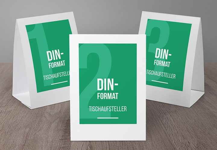 Mockups für Tischaufsteller