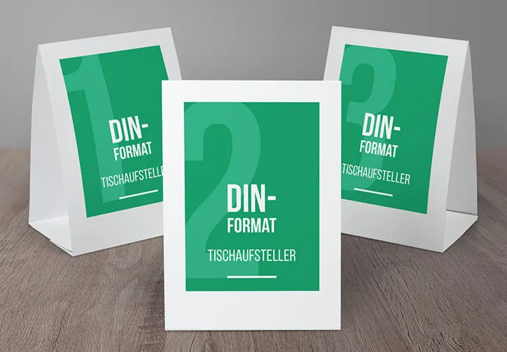 Mockups für Tischaufsteller