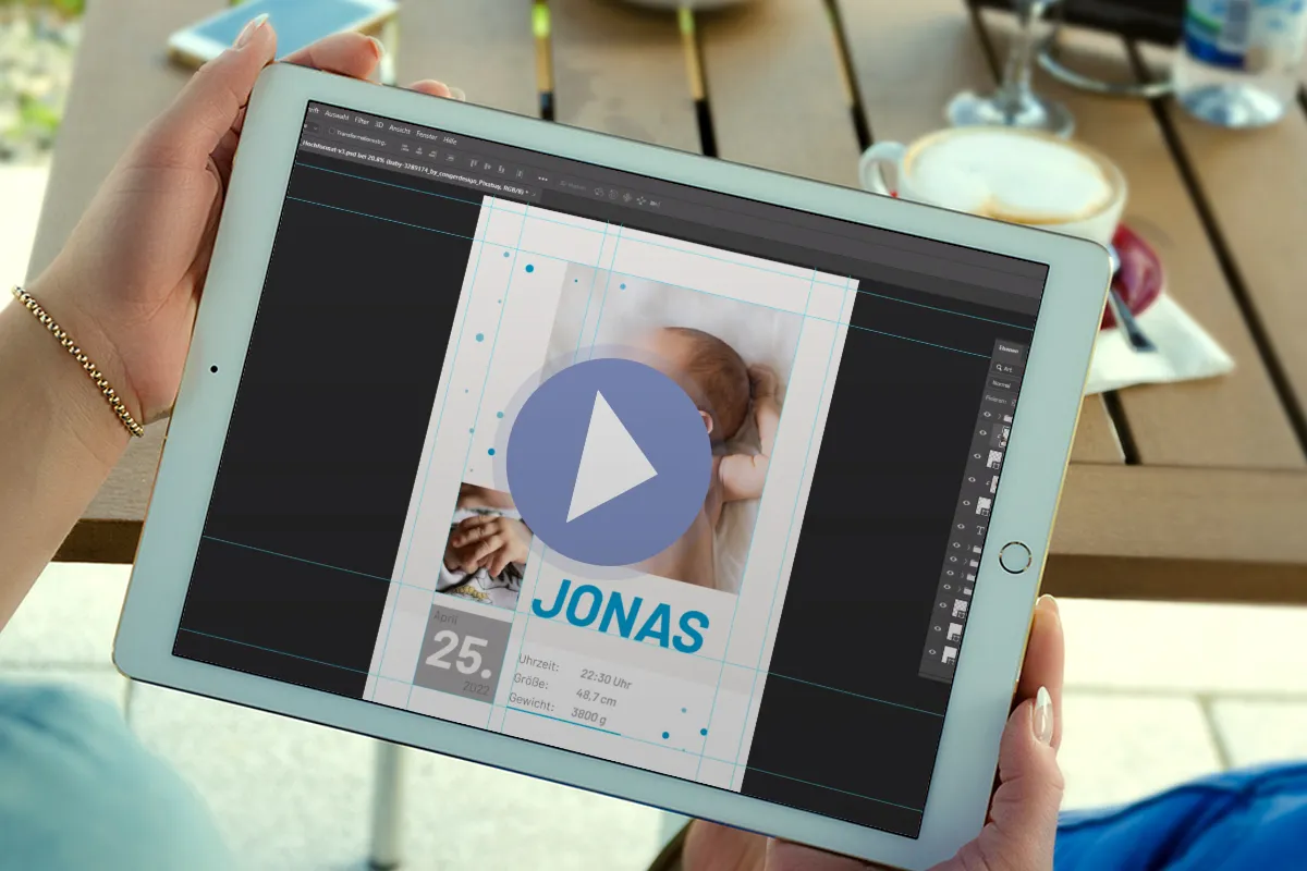 Photoshop-Anleitung: Kreative Geburtskarten gestalten