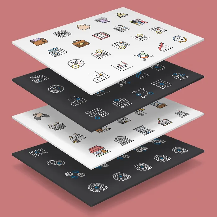 100 ícones de negócios para download