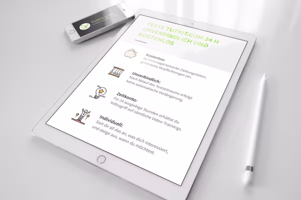 Tableta con iconos de sitios web y empresas
