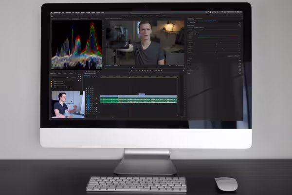 Adobe Premiere Pro CC ile video düzenleme, öğretici videonun bir bölümü.
