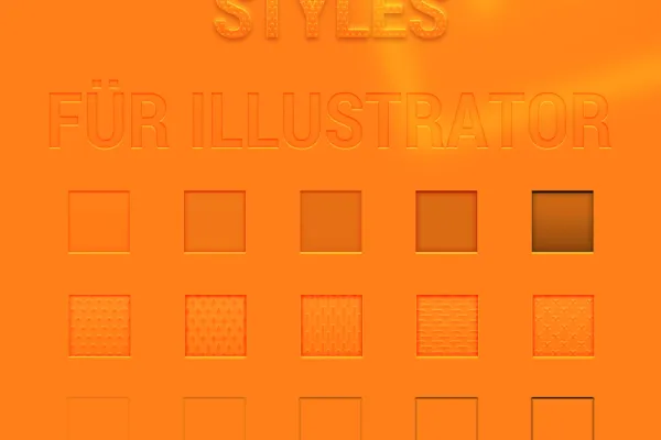 Adobe Illustrator: 25 vektorbasierte Grafikstile für Transparenz, Relief und Prägung für Texte und Grafiken