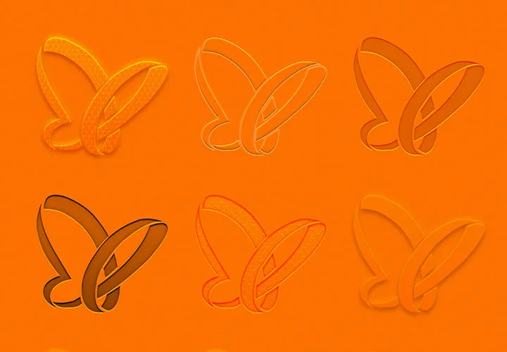 Adobe Illustrator: Transparency, relief and embossing for text and graphics