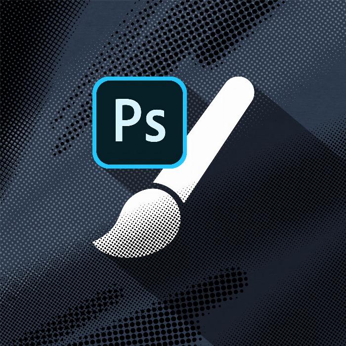 180 brushes for halftone screen effects in Photoshop and Adobe Fresco